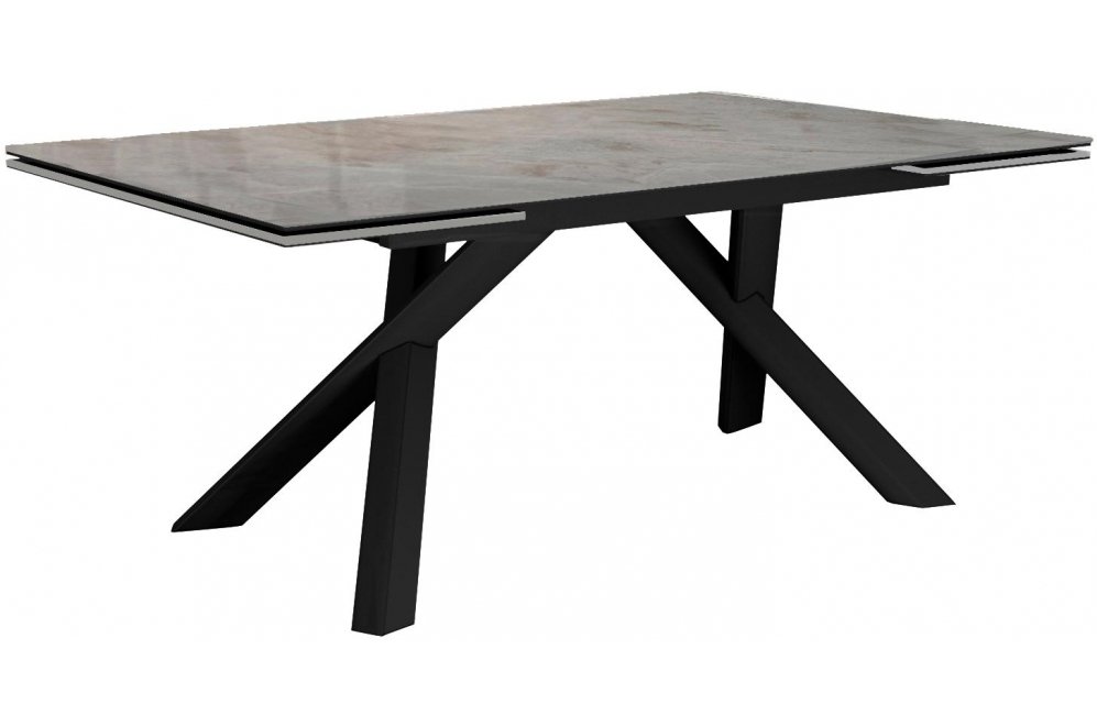 Керамический стол DKX140 раскладной italian grey / черный