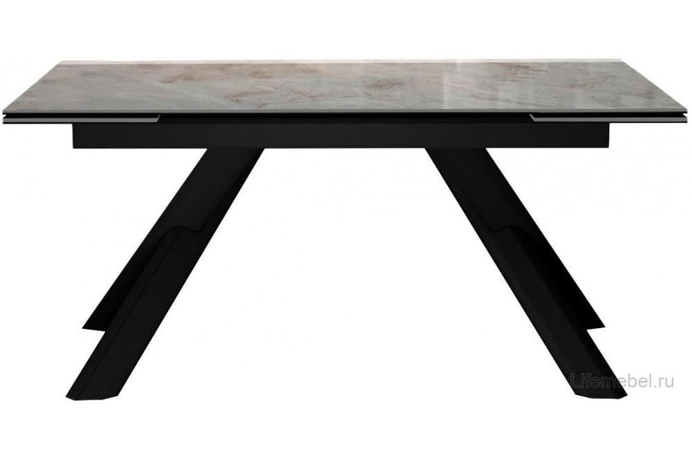 Керамический стол DKX140 раскладной italian grey / черный