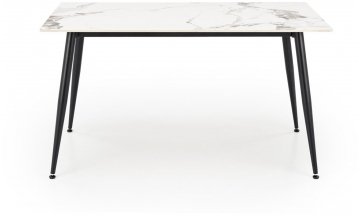 Керамический стол Halmar Emilio 140 белый агломерат