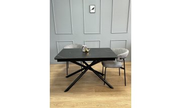 Керамический стол Неджи черный мрамор / черный