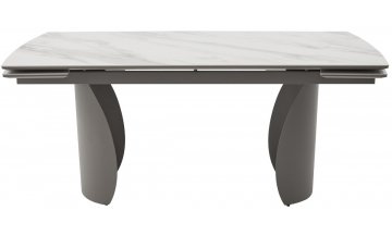 Керамический стол Ольхон белый мрамор