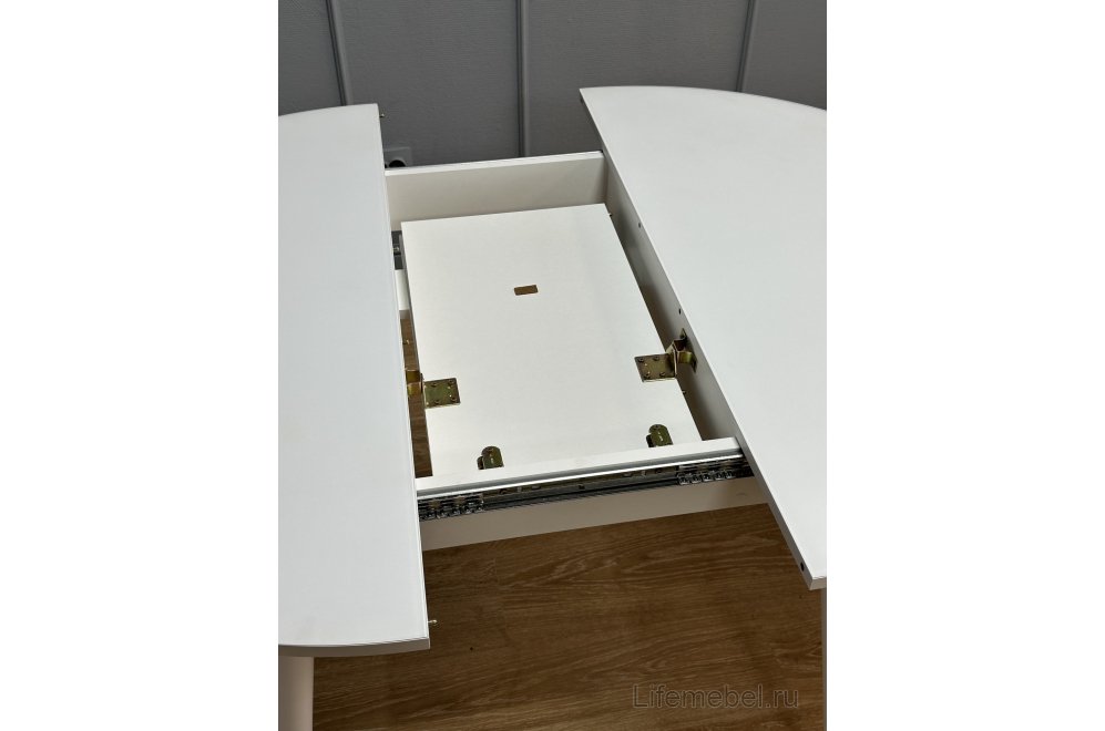 Стол Гай белое стекло / венге