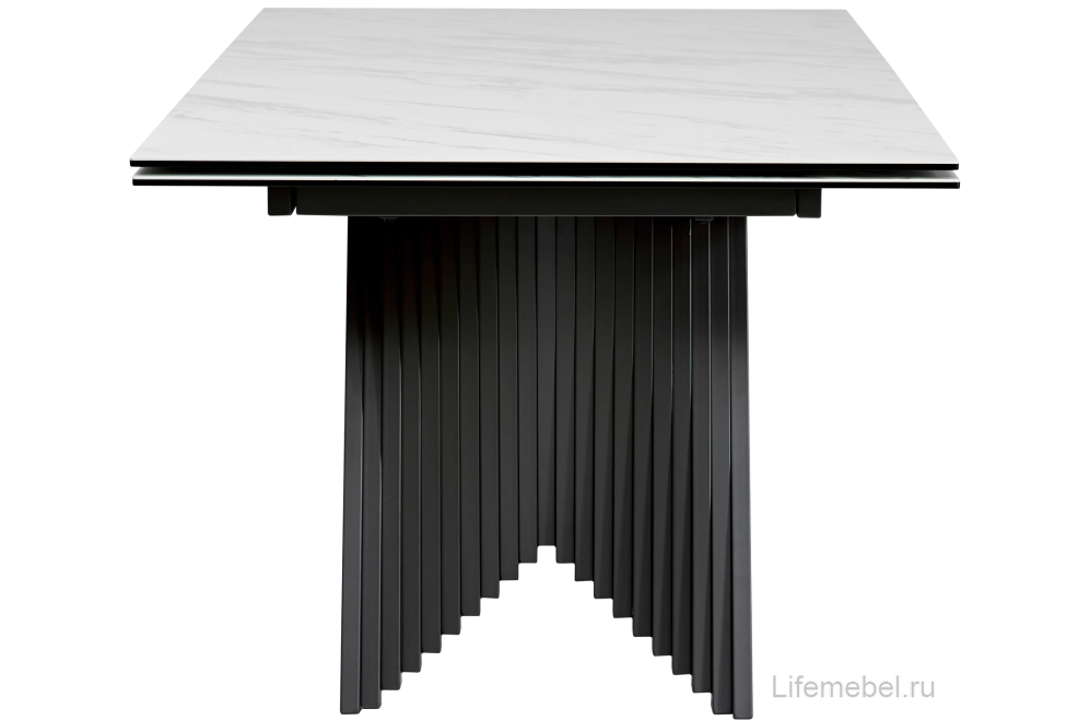 Керамический стол Ivar 200 Marbles KL-99 итальянская керамика белый мрамор