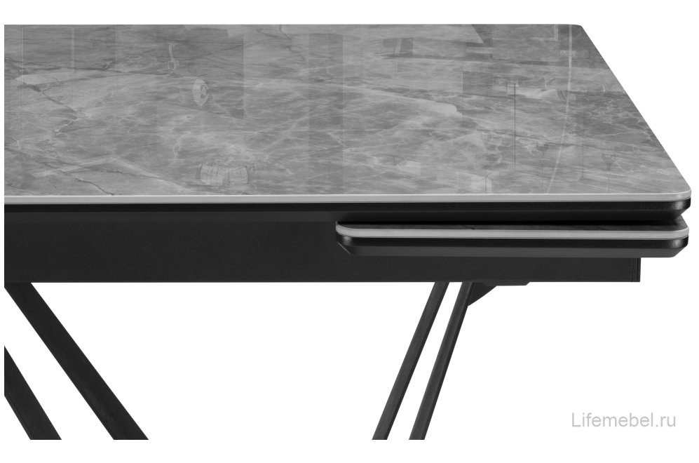 Стол Titanium серый глянец / черный