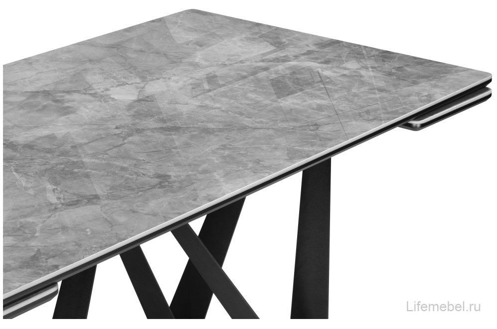 Стол Titanium серый глянец / черный