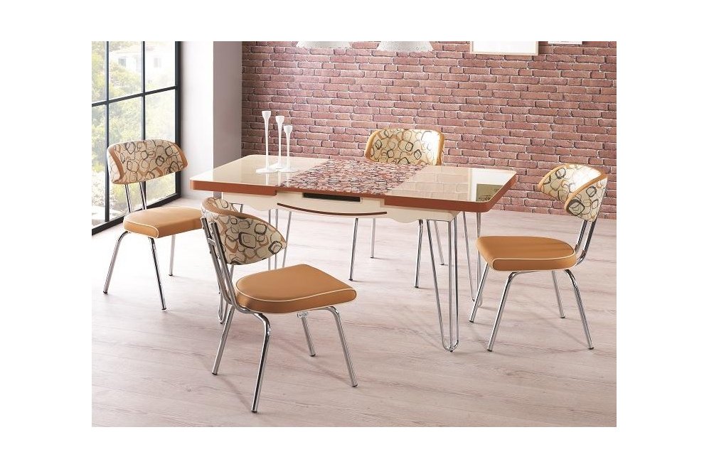 Стол обеденный M22 раскладной cream