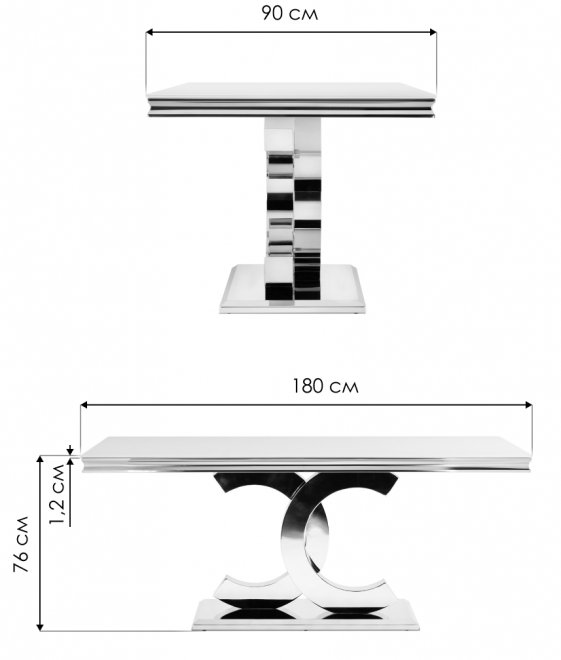 Стол на тумбе Klod белый