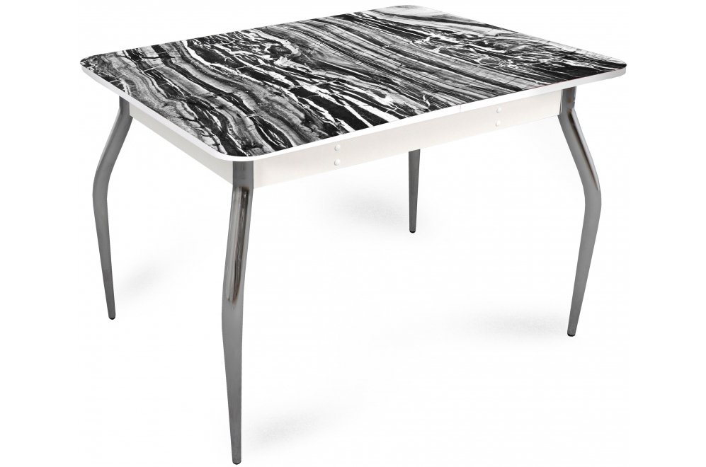 Стеклянный стол Абстракция обеденный раздвижной