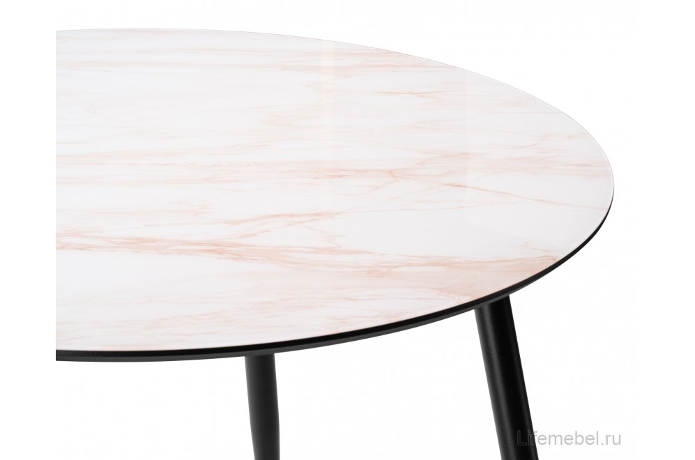 Стеклянный стол Анселм леонардо / черный