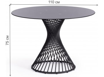 Стеклянный стол Bertoia mod. gt21 110х110х75