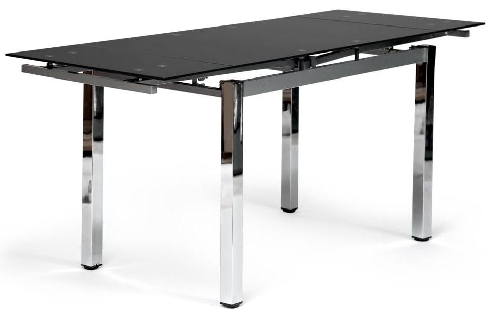 Стеклянный стол Campana хром / черный
