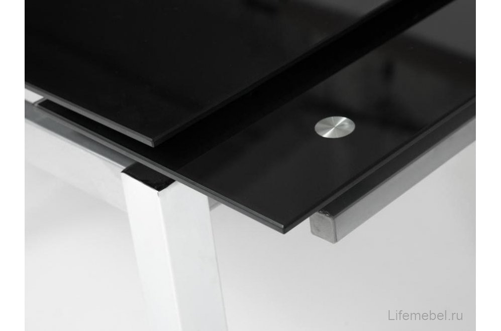 Стеклянный стол Campana хром / черный