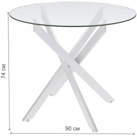 Стеклянный стол DikLine R90