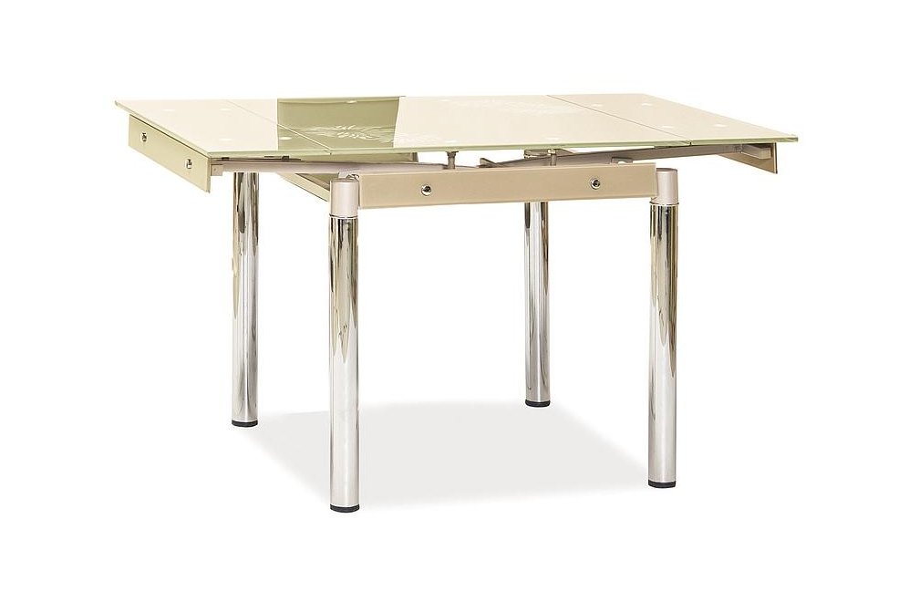 Стеклянный стол GD082 крем