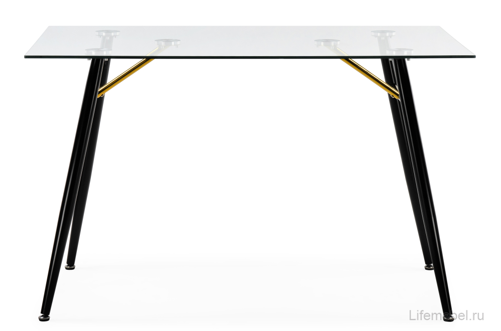 Стеклянный стол Holms 120x80x75 clear / black