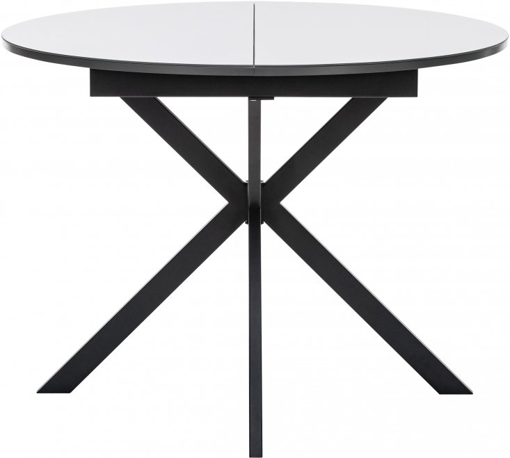 Стеклянный стол Капри антрацит / черный