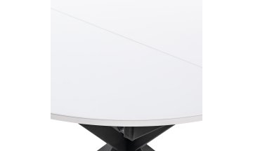 Стеклянный стол Капри белый / черный