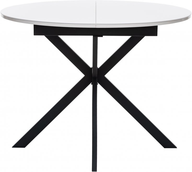 Стеклянный стол Капри белый / черный