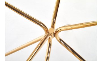 Стеклянный стол Rondo прозрачный / золотой