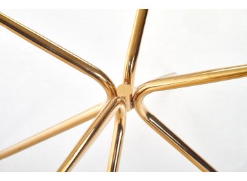 Обеденный стол Kirsty прозрачный / золотой