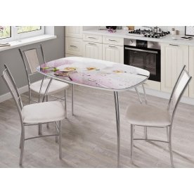 Стеклянный стол Лотос 1200 х 800