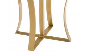 Стеклянный стол Нейтон белый мрамор / золото