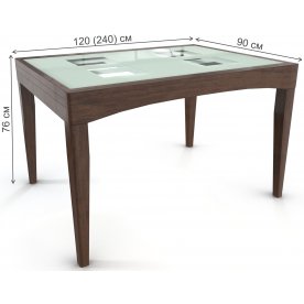 Стеклянный стол Рим 120/90-С