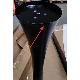 Стеклянный стол Tulip 90 black