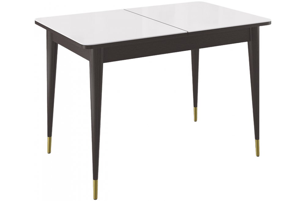 Стол 1100K венге / стекло белое глянец