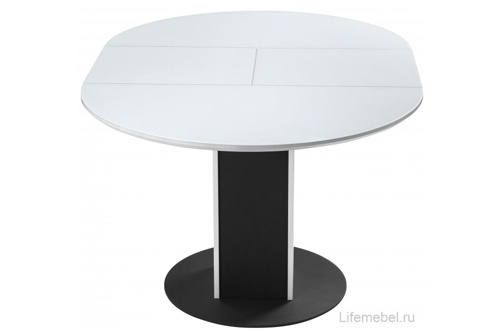 Стол на тумбе Бастиан белый / графит