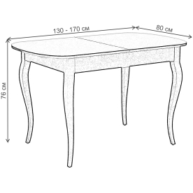 Стеклянный стол DikLine M130