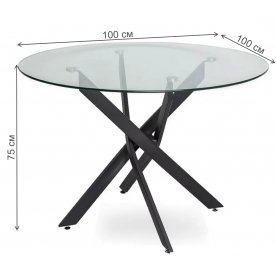 Стеклянный стол DikLine R100