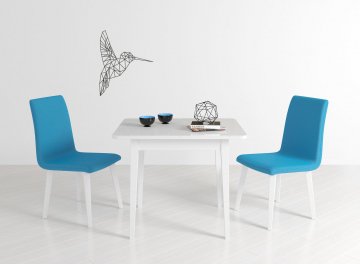 Стол из массива дерева Инфинити 900 белый сатин / белый