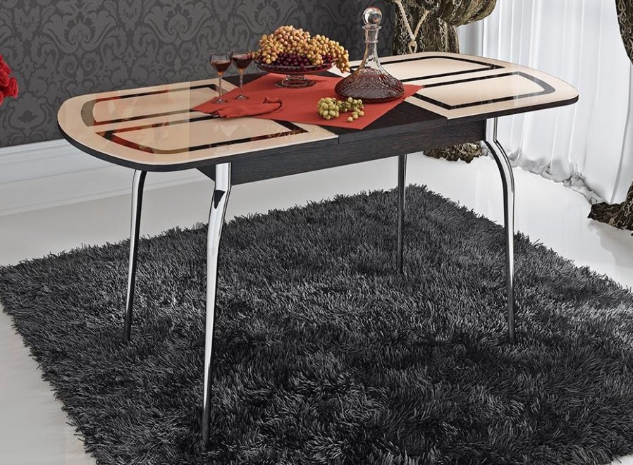 Стол Милан СМ-203.23.01 бежевый / венге цаво