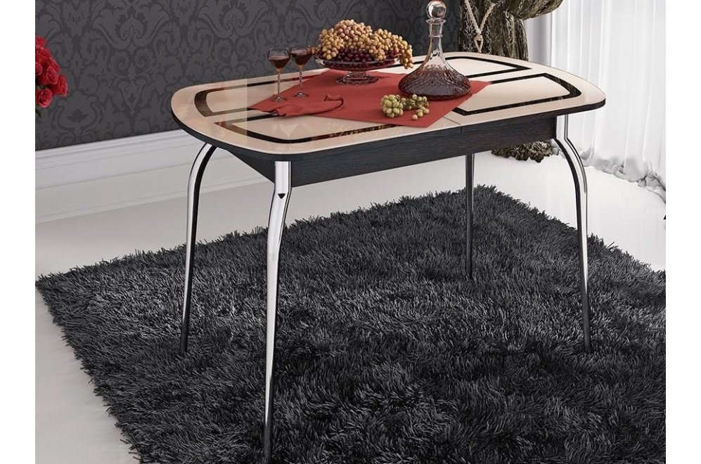 Стол Милан 203.01.13 дуб Белфорт / коричневый