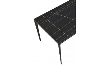 Керамический стол Нанна 160 черная керамика