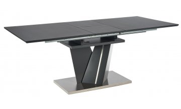 Стеклянный стол Salvador 160-200/90/77 темно-серый
