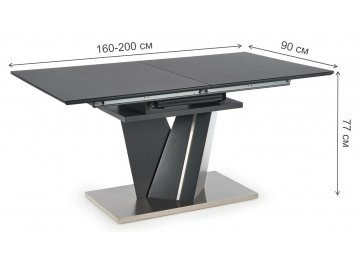 Стол раздвижной Salvador 160-200/90/77 темно-серый