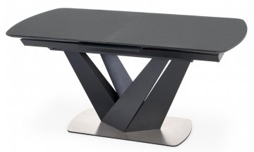 Стеклянный стол Patrizio 160-200/90/77 темно-серый / черный