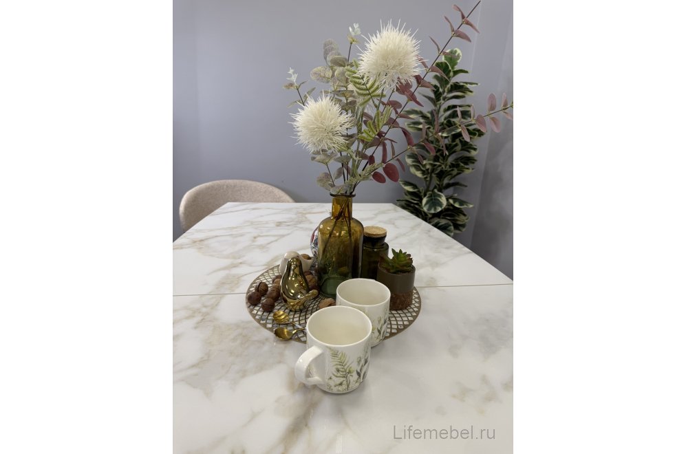 Стол SL1600 белый / керамика белая глянец