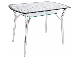 Стол стеклянный А6С-2 рисунок венге