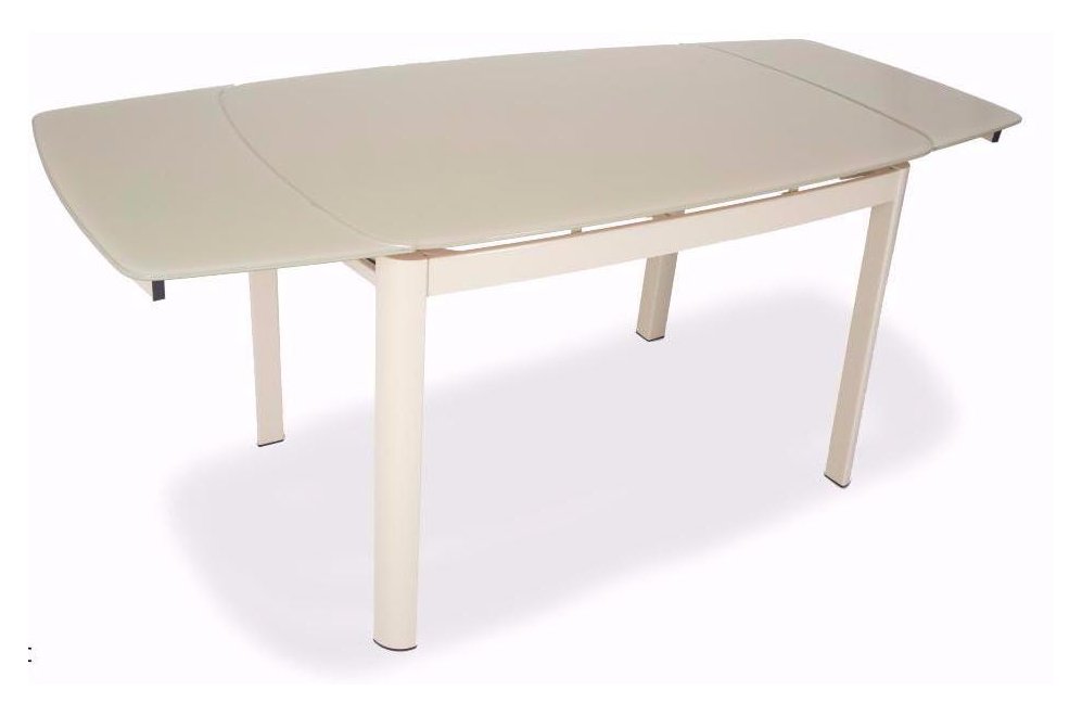 Стол стеклянный DT6236B раскладной beige (s220)