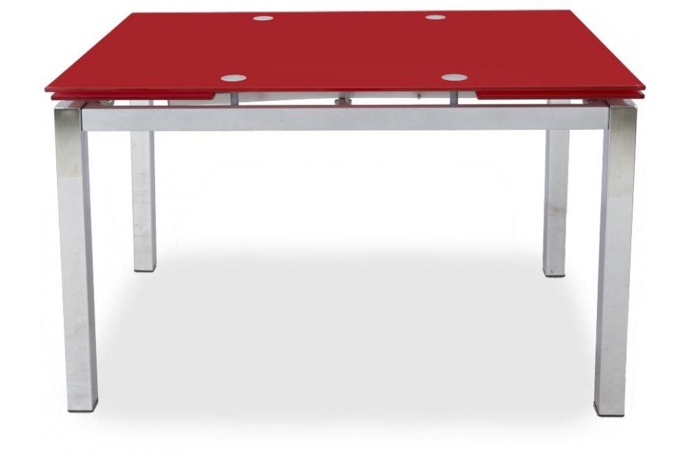 Стол стеклянный S17 раскладной red (без цветка)