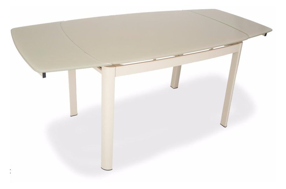 Стол стеклянный DT6236C раскладной beige (s220)