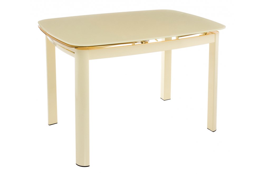 Стол стеклянный DT6236C раскладной milk (h31)