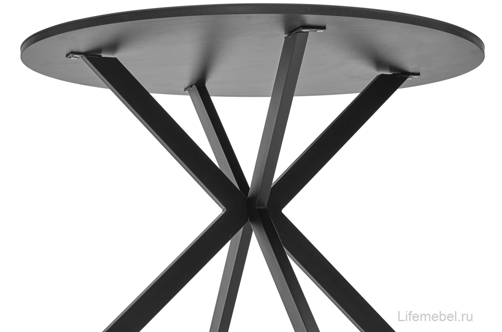 Стеклянный стол Вега D100 черный