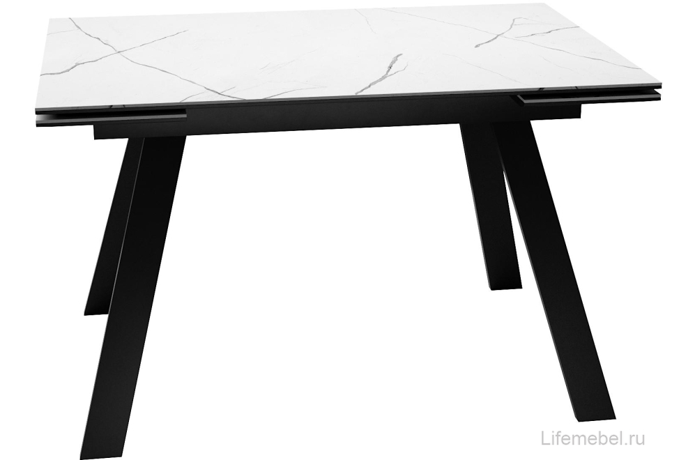 Стол DikLine SKL140 белый мрамор / черный