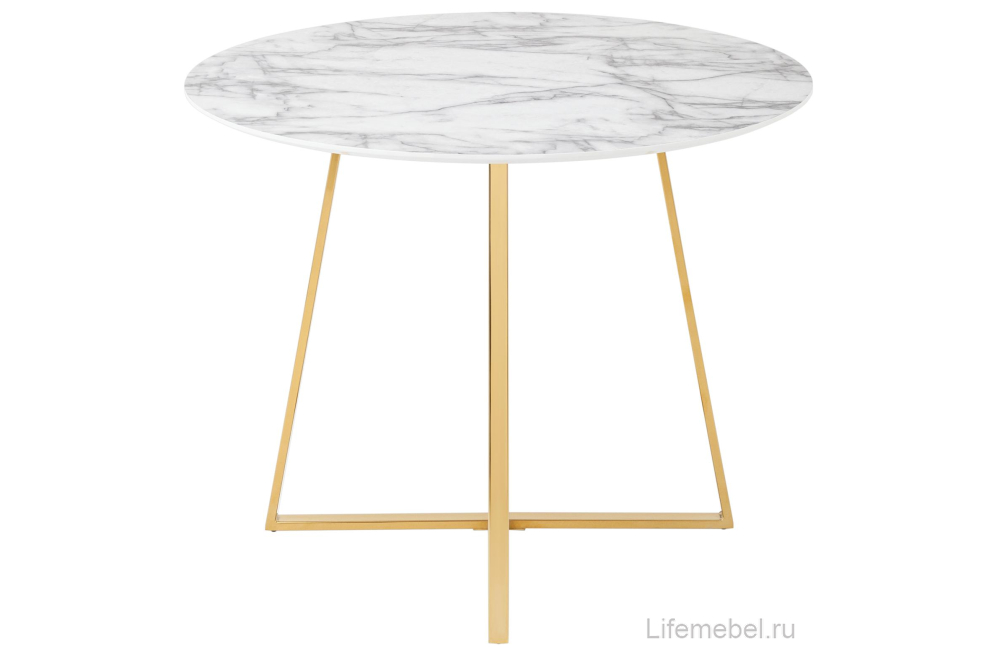 Стол Джонсон 100 белый / золото