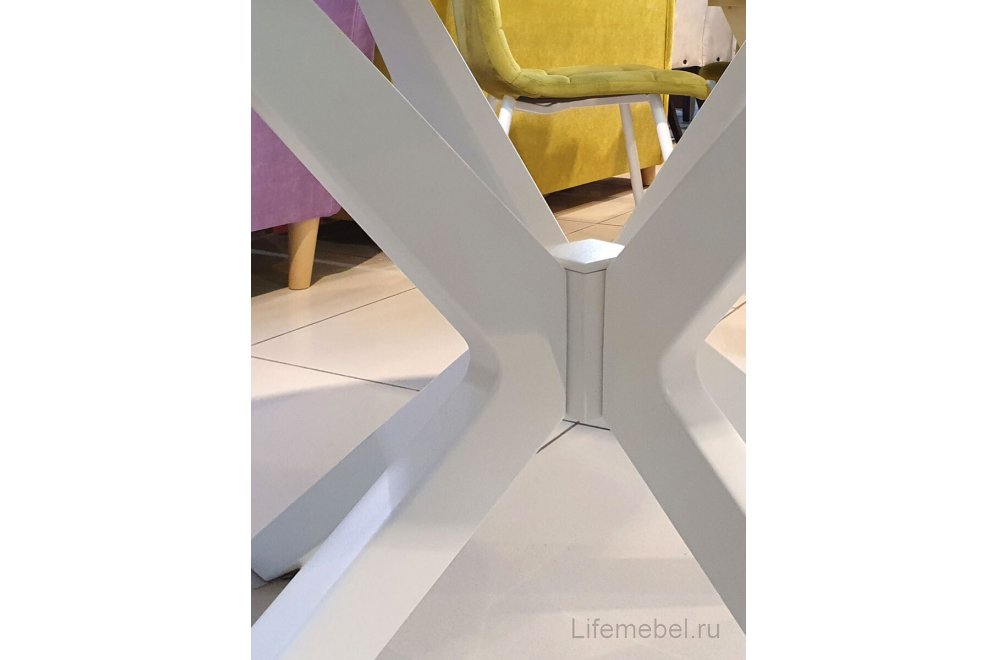 Стол B1300 камень белый сатин / белый