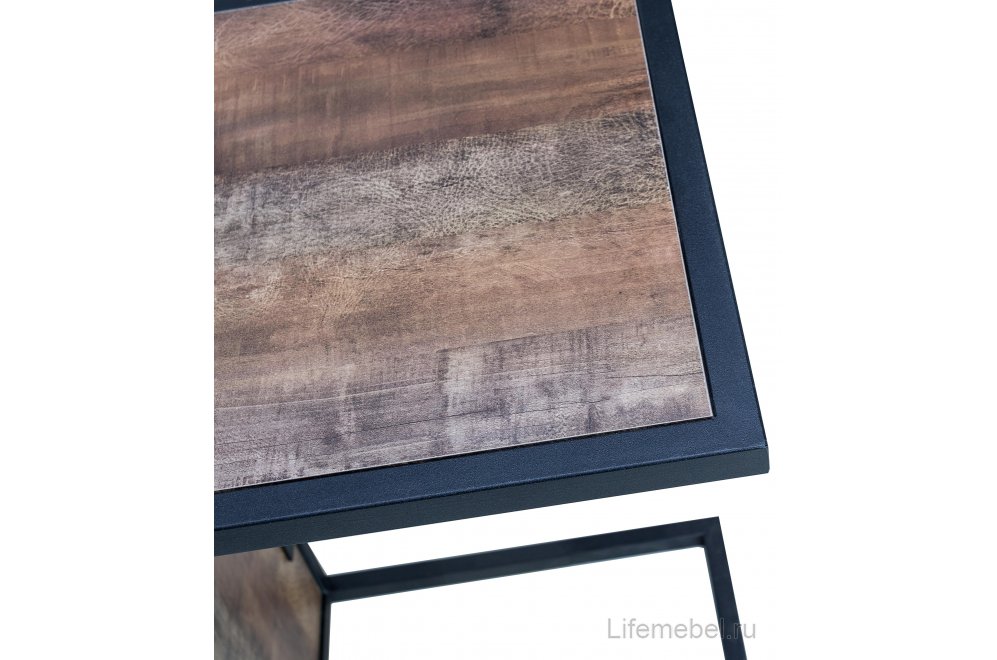 Приставной столик Leset Бриг чёрный / гранж